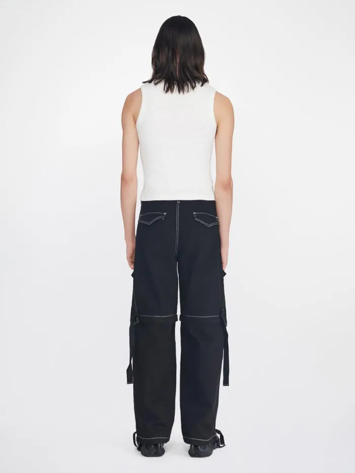 Dion Lee Pants DENIM PARACHUTE PANT Black 8211 UnisexShop
