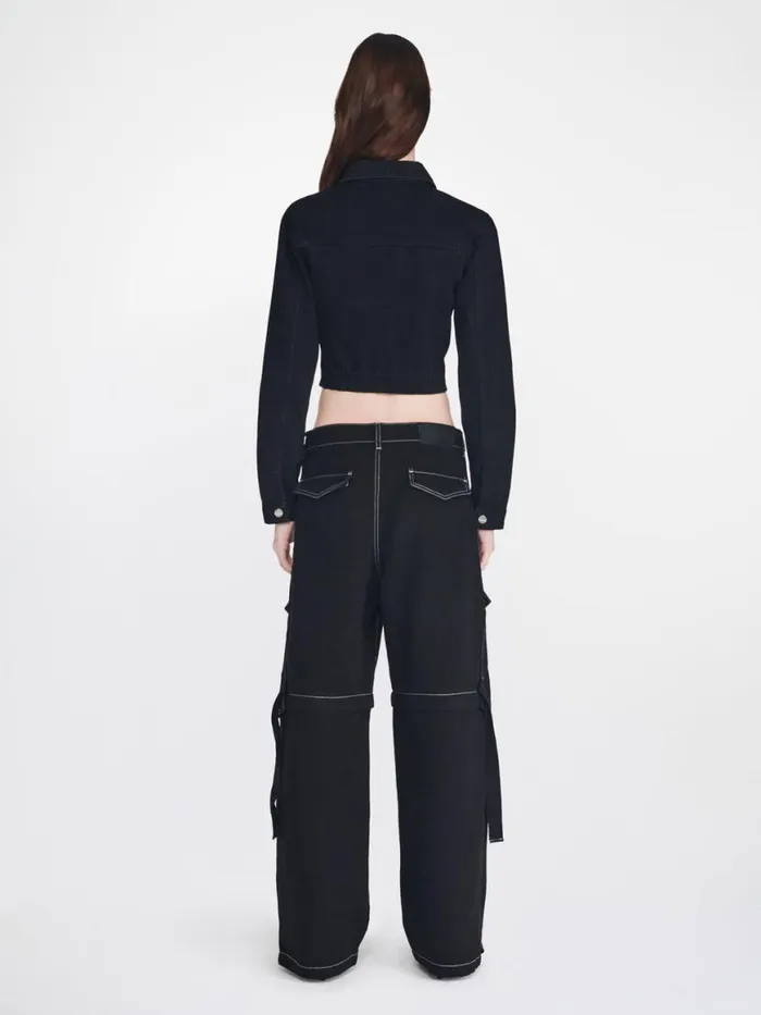 Dion Lee Pants DENIM PARACHUTE PANT Black 8211 UnisexShop