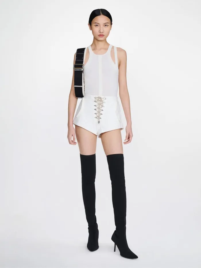 Dion Lee Pants HIKING PARACHUTE SHORT Ivory 8211 Shop
