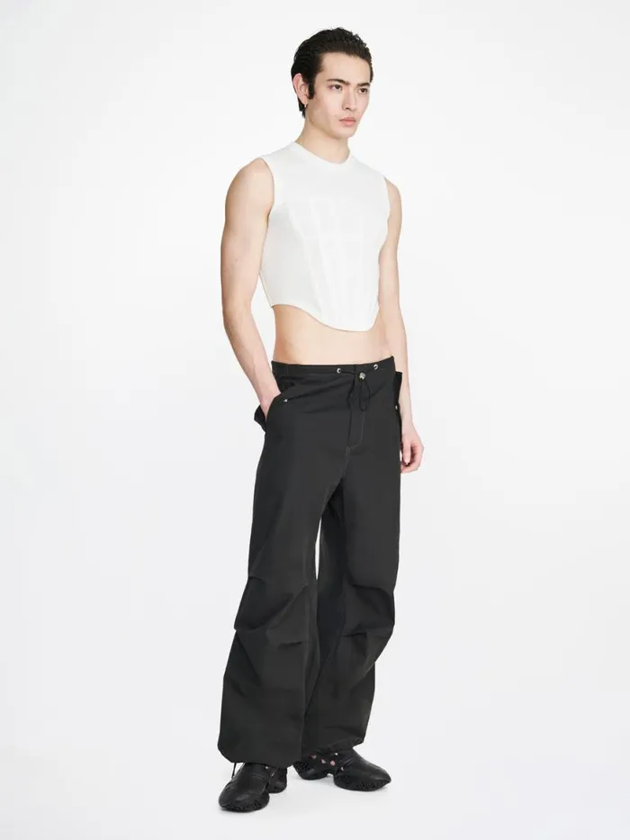 Dion Lee Pants TOGGLE PARACHUTE PANTS Black 8211 UnisexShop