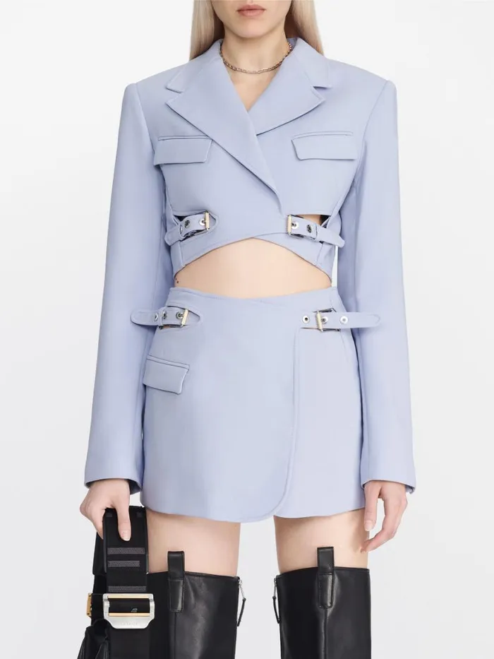 Dion Lee Skirts INTERLOCK BLAZER SKIRT Glacier 8211 Shop