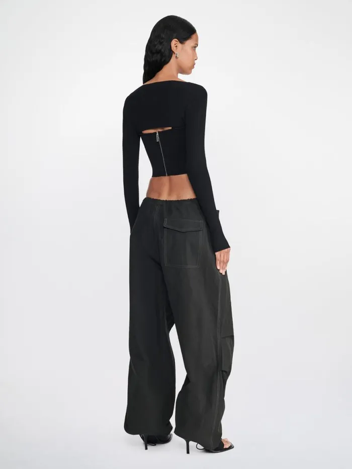 Dion Lee Tops POINTELLE CORSET LS TOP Black 8211 Shop