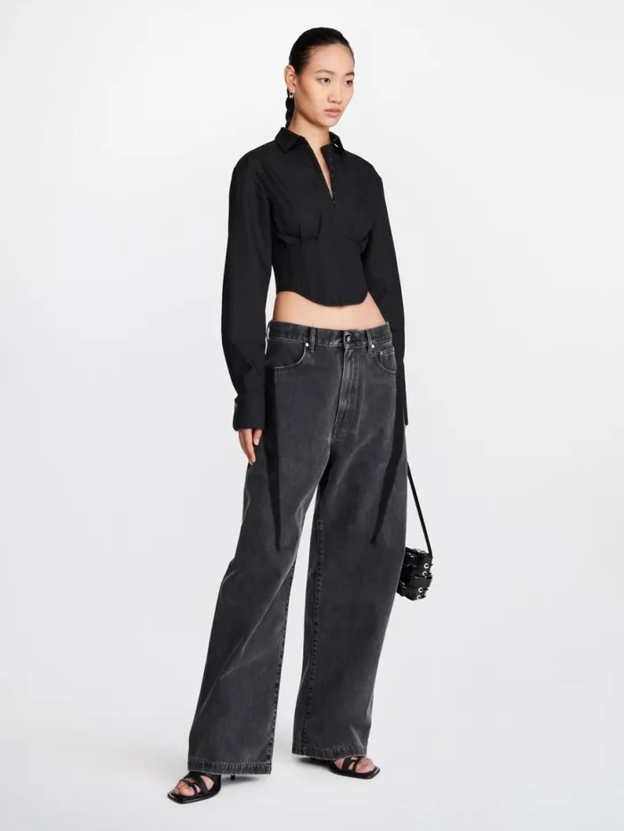Dion Lee Tops TUXEDO CORSET SHIRT Black 8211 Shop