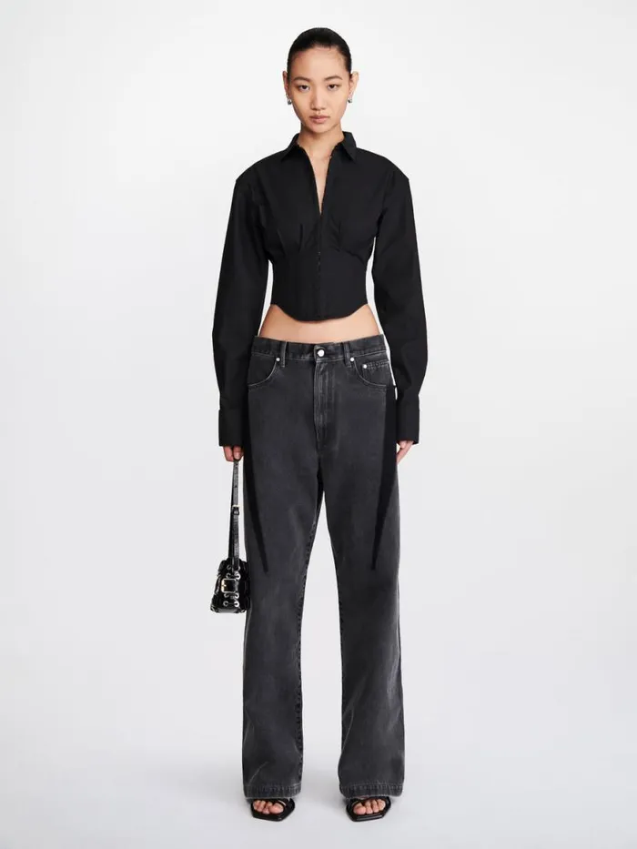 Dion Lee Tops TUXEDO CORSET SHIRT Black 8211 Shop