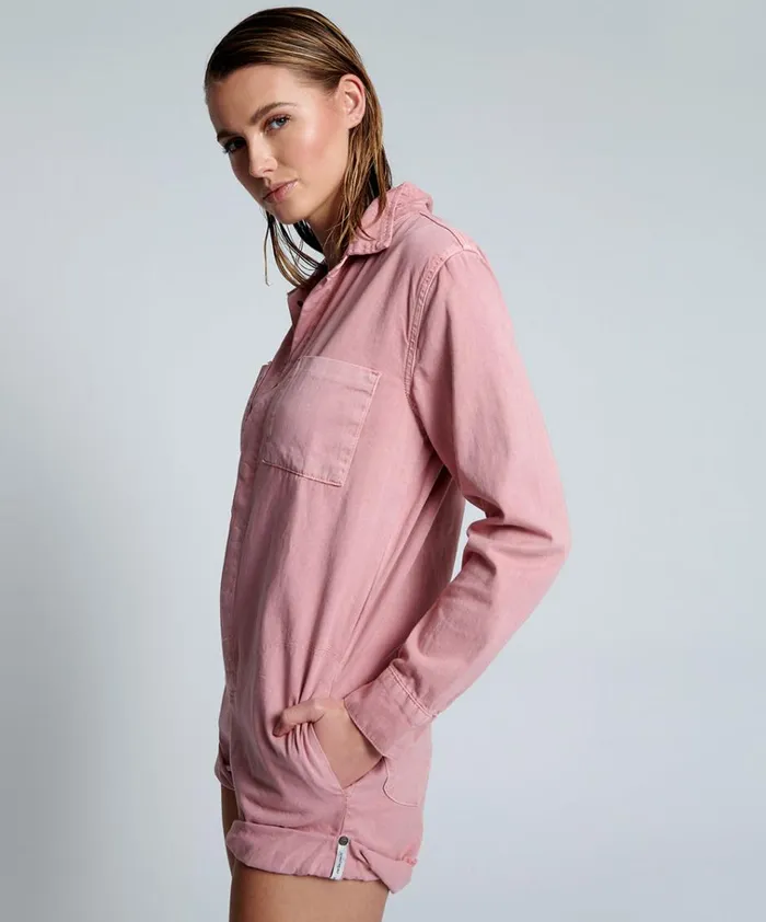 DIRTY PINK PROPHECY JUMPSUIT Women One Teaspoon Denim Jumpsuits DIRTY PINK PROPHECY JUMPSUIT Women One Teaspoon Denim Jumpsuits