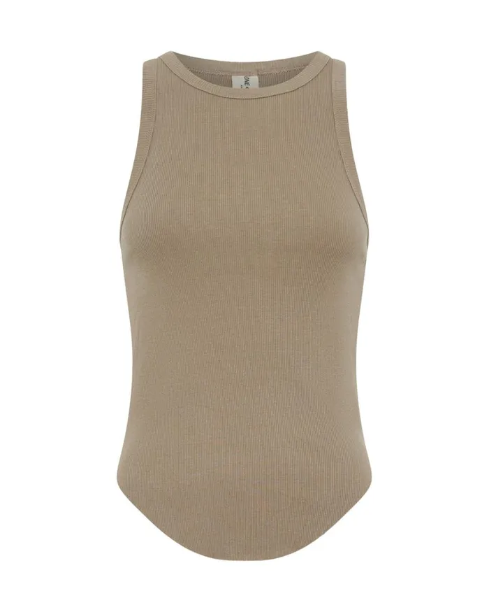 DISTRESSED RAMONE RIB TANK Women One Teaspoon Tops DISTRESSED RAMONE RIB TANK Women One Teaspoon Tops