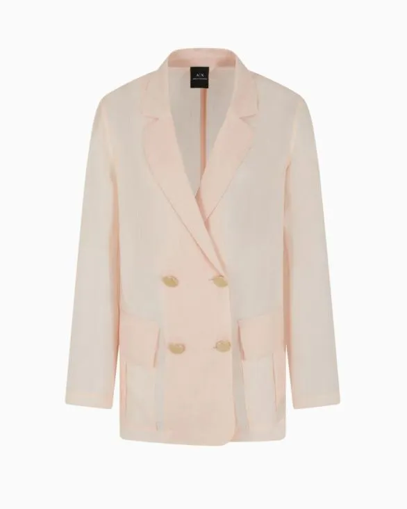 Double Breasted Jackets Pink Women Armani Jackets