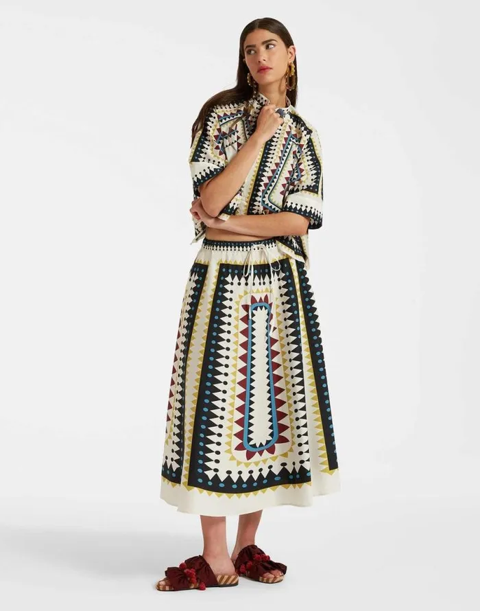 Drawstring Skirt Doric Place Cream Women La Double J Skirts