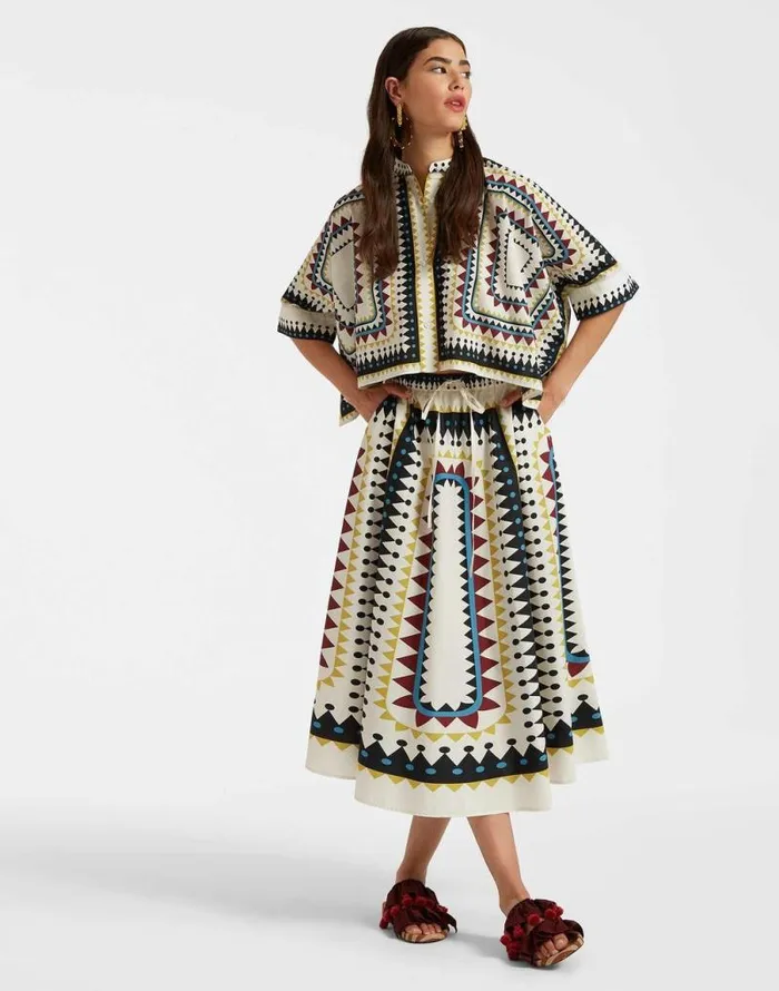 Drawstring Skirt Doric Place Cream Women La Double J Skirts Drawstring Skirt Doric Place Cream Women La Double J Skirts