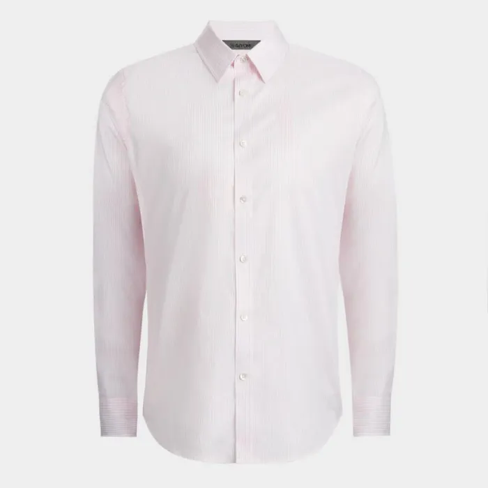 Dress Shirts Men GFORE SPREAD COLLAR STRIPED STRECH DRESS SHIRT Blush