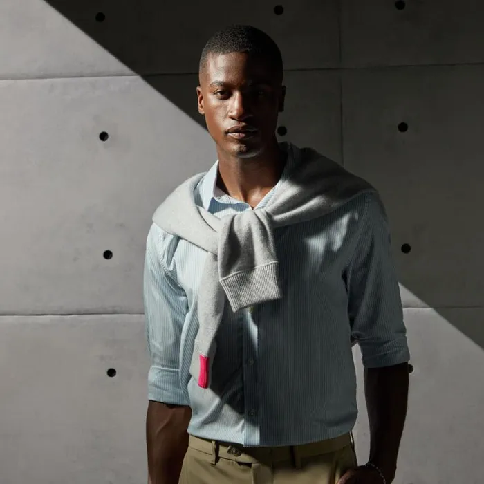 Dress Shirts Men GFORE SPREAD COLLAR STRIPED STRECH DRESS SHIRT Blush Dress Shirts Men GFORE SPREAD COLLAR STRIPED STRECH DRESS SHIRT Blush