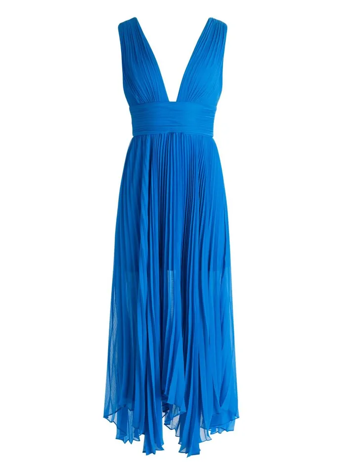 Dresses Women Alice Olivia ADRIANNA PLEATED MAXI DRESS French Blue