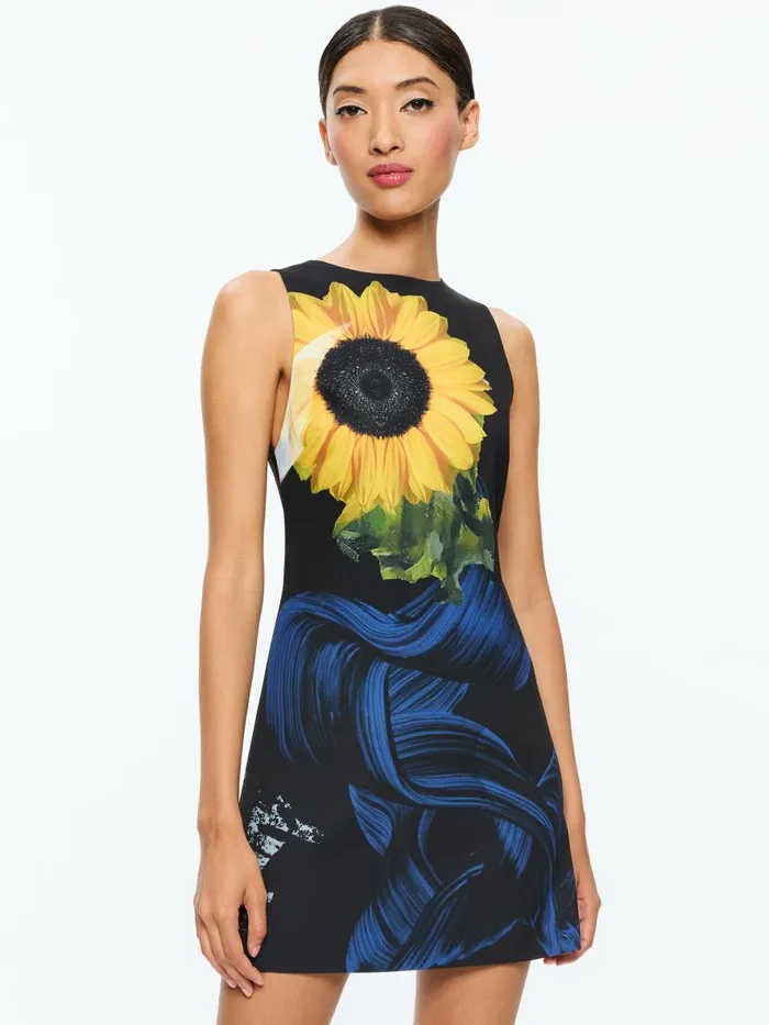 Dresses Women Alice Olivia CLYDE PRINTED SHIFT DRESS Azalea Floral