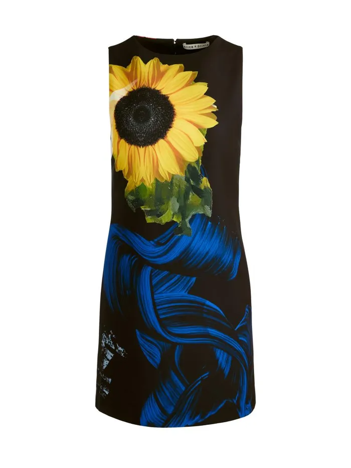 Dresses Women Alice Olivia CLYDE PRINTED SHIFT DRESS Azalea Floral