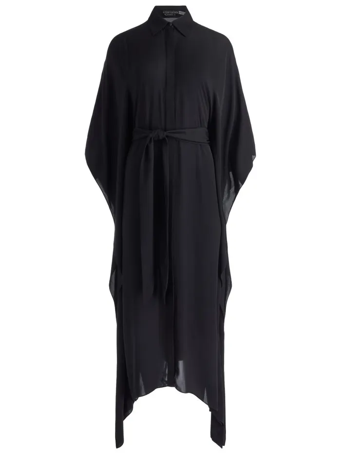 Dresses Women Alice Olivia DEANNE MIDI SHIRTDRESS WITH BELT Black