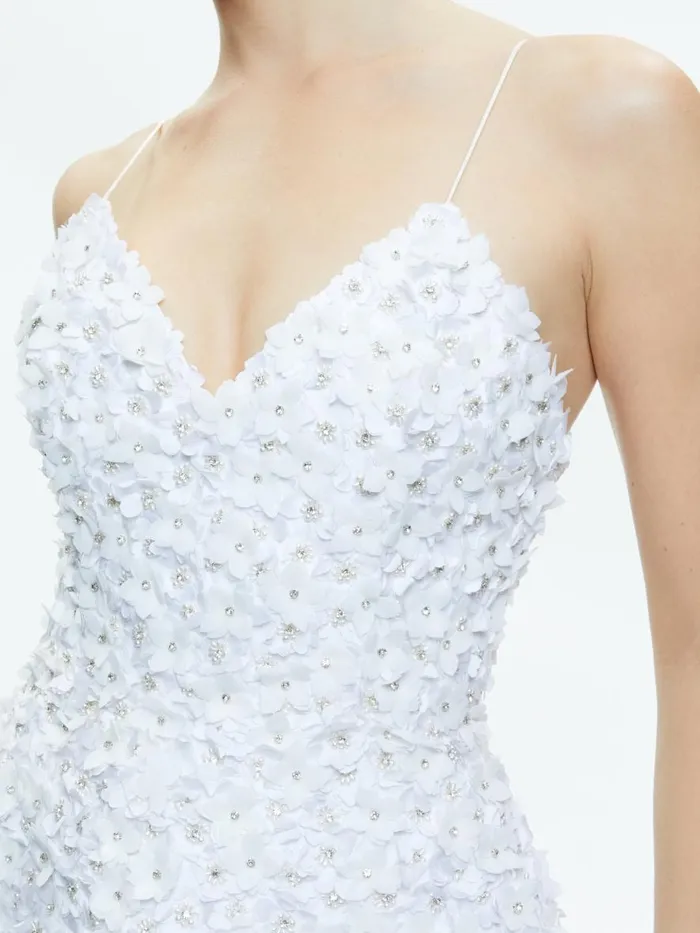 Dresses Women Alice Olivia DOMENICA EMBELLISHED MINI GOWN Off White