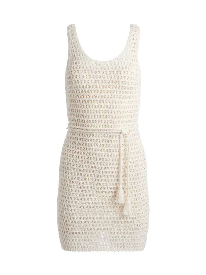 Dresses Women Alice Olivia TOMOKO WAIST TIE DRESS Vanilla