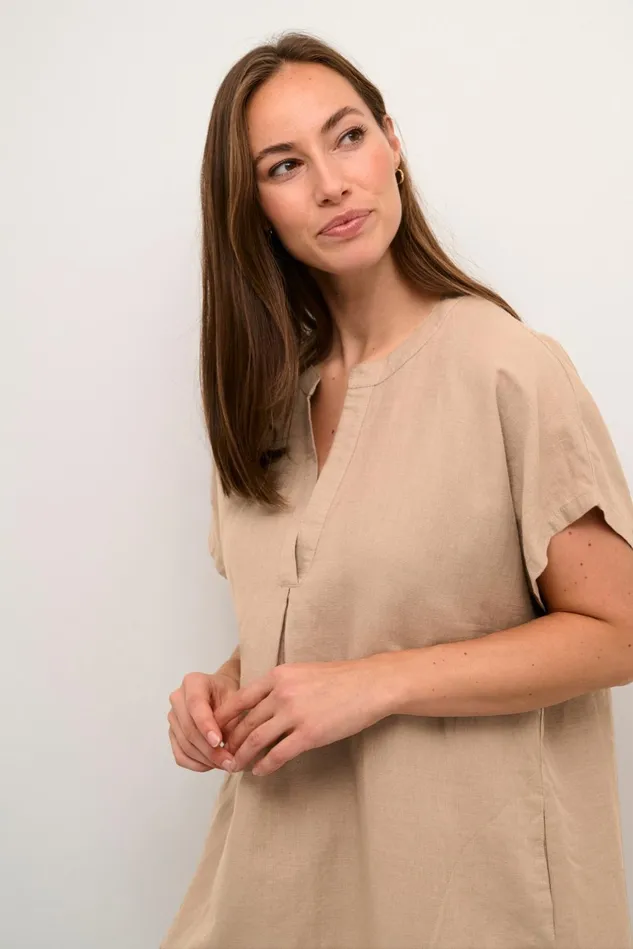 Dresses Women CULTURE CUazemina Linen Dress Dune