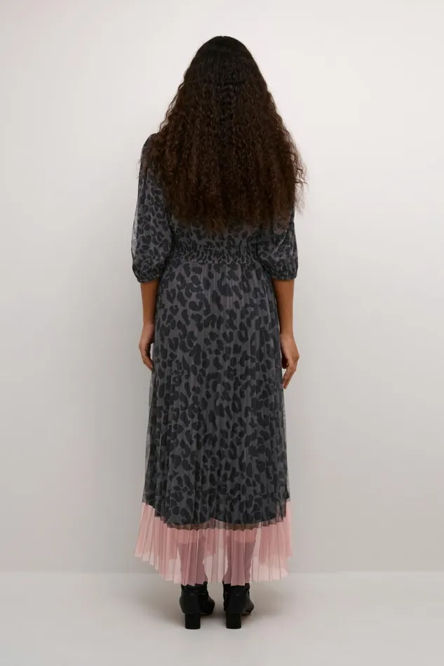 Dresses Women CULTURE CUchancy Dress Grey Leopardpink