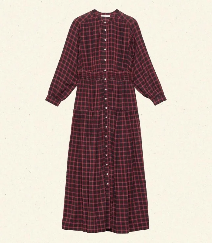 Dresses Women DEN Annika Dress Rouge Countryside Plaid Dresses Women DEN Annika Dress Rouge Countryside Plaid