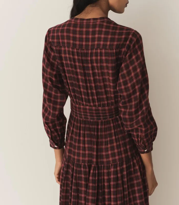 Dresses Women DEN Annika Dress Rouge Countryside Plaid Dresses Women DEN Annika Dress Rouge Countryside Plaid