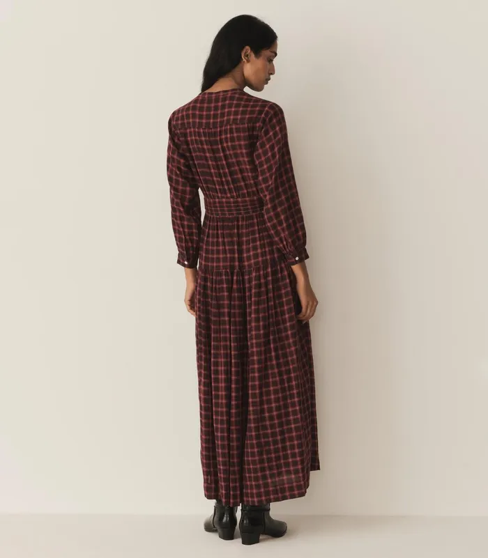 Dresses Women DEN Annika Dress Rouge Countryside Plaid Dresses Women DEN Annika Dress Rouge Countryside Plaid