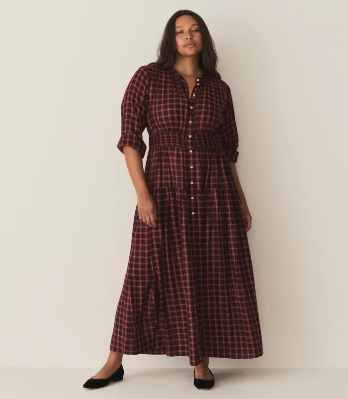 Dresses Women DEN Annika Dress Rouge Countryside Plaid Dresses Women DEN Annika Dress Rouge Countryside Plaid