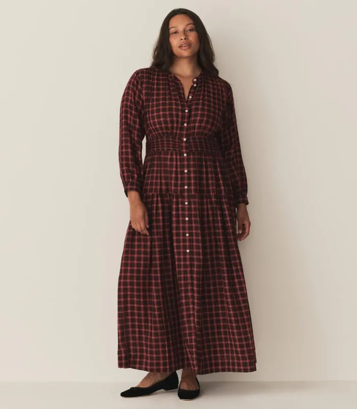 Dresses Women DEN Annika Dress Rouge Countryside Plaid Dresses Women DEN Annika Dress Rouge Countryside Plaid