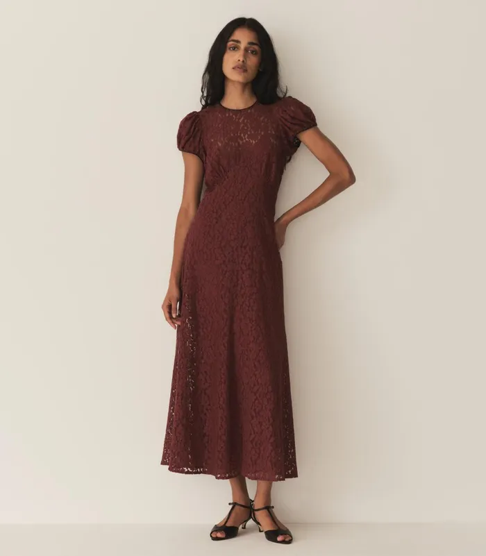 Dresses Women DEN Katarina Dress Black Cherry Dresses Women DEN Katarina Dress Black Cherry