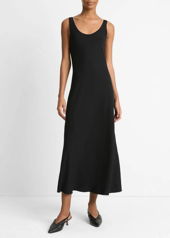 Dresses Women Vince ScoopNeck Slip Dress Black