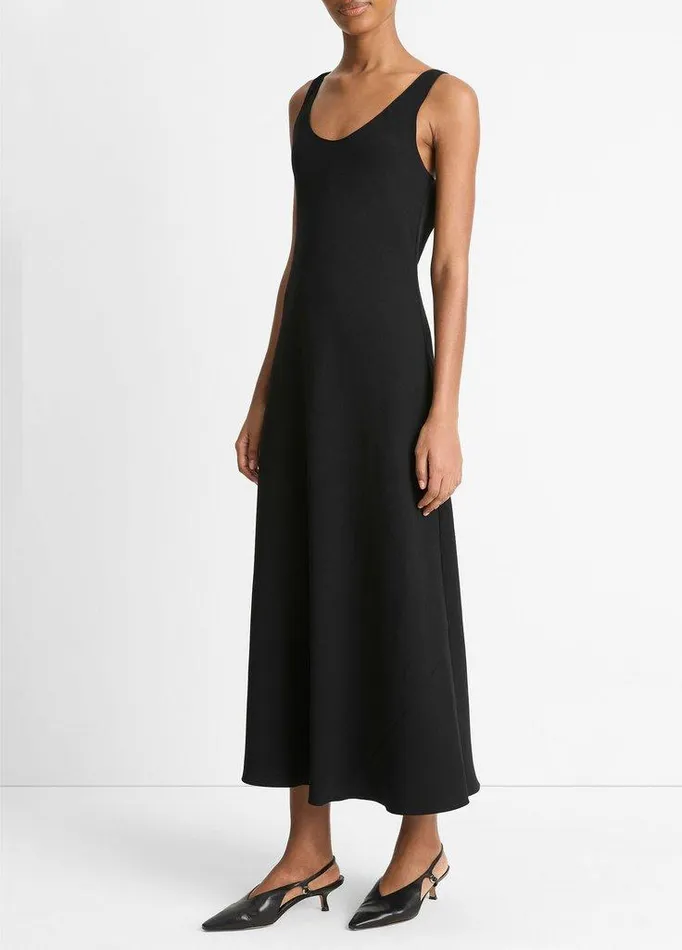 Dresses Women Vince ScoopNeck Slip Dress Black Dresses Women Vince ScoopNeck Slip Dress Black