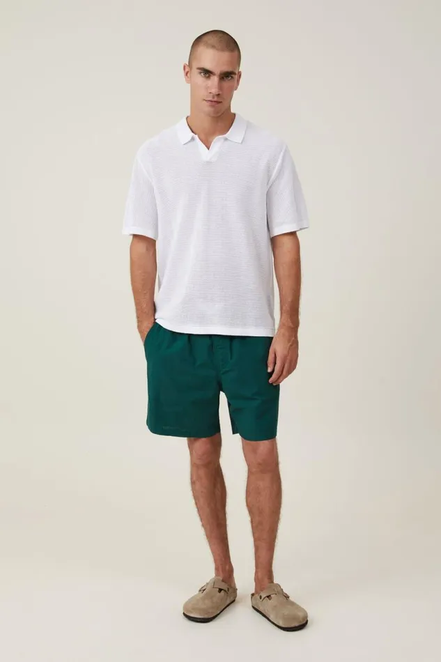 Easy Short Ivy Green Texture Men Cotton On Shorts