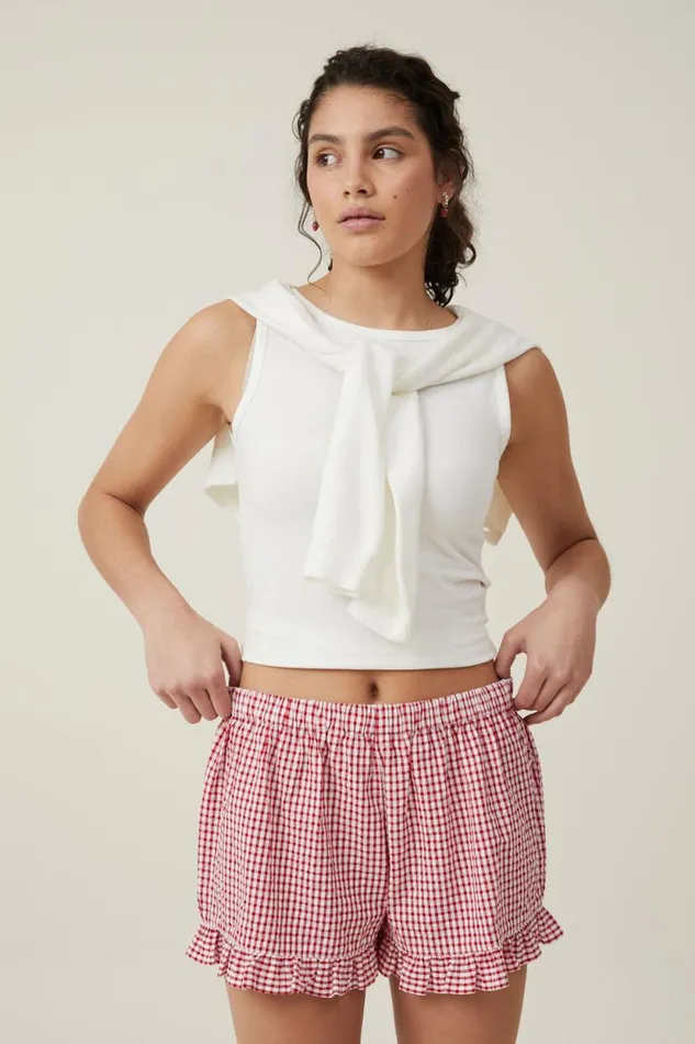 Eden Bloomer Short Picnic Gingham Red Women Cotton On Shorts