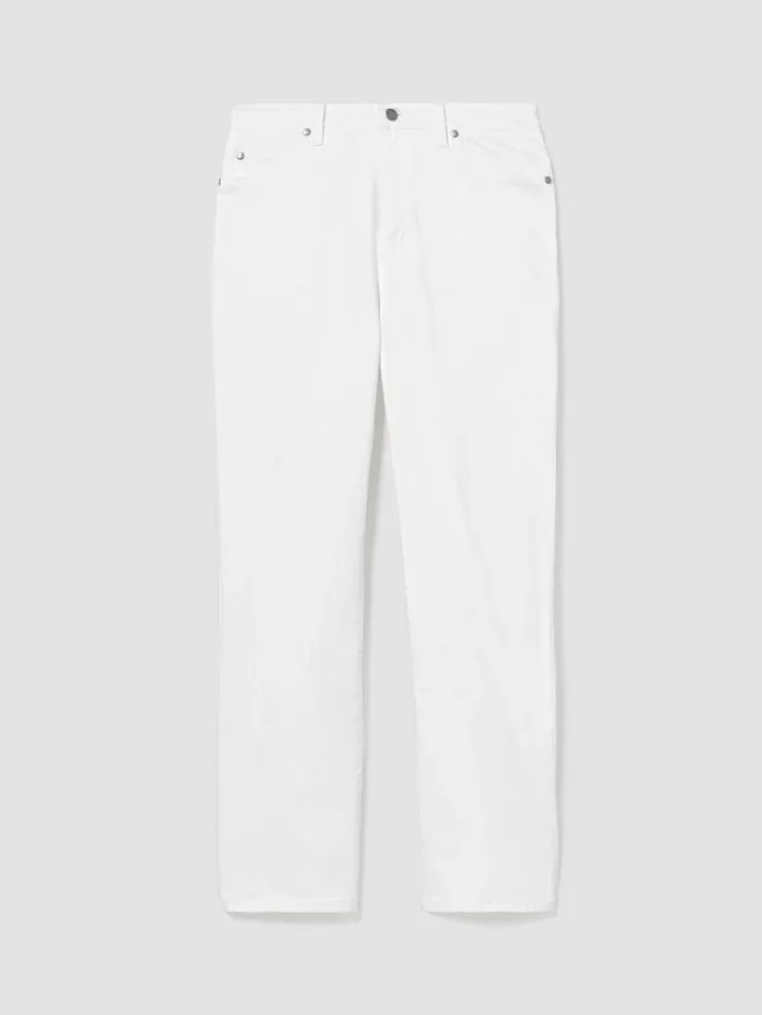 Eileen Fisher Denim Organic Cotton Denim Straight Ankle Jean White 8211 Shop