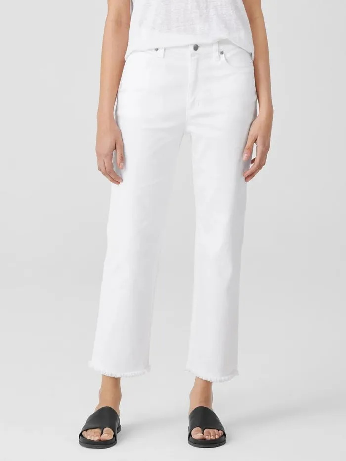 Eileen Fisher Denim Organic Cotton Denim Straight Jean White 8211 Shop