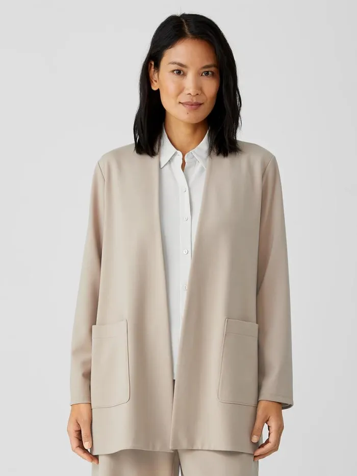 Eileen Fisher Jackets Coats and Vests Washable Flex Ponte High Collar Jacket Wheat 8211 Shop Eileen Fisher Jackets Coats and Vests Washable Flex Ponte High Collar Jacket Wheat 8211 Shop
