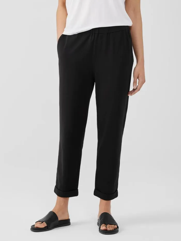 Eileen Fisher Pants Shorts and Jumpsuits Traceable Cotton Jersey Pant Black 8211 Shop