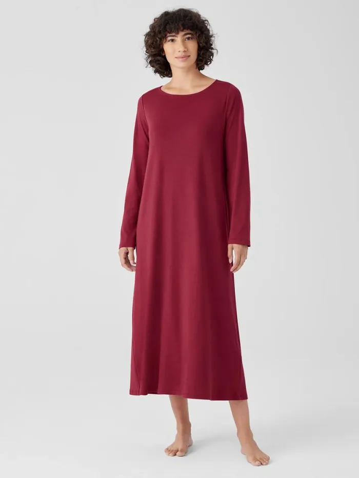 Eileen Fisher Sleepwear Organic Cotton Interlock Sleep Dress Cranberry 8211 Shop Eileen Fisher Sleepwear Organic Cotton Interlock Sleep Dress Cranberry 8211 Shop