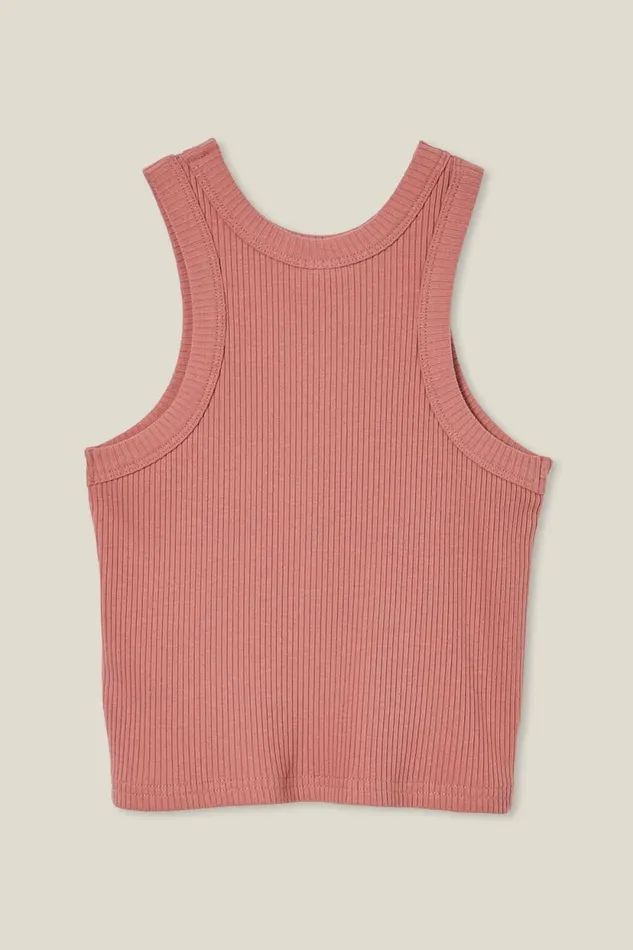 Eleanor Tank Clay Pigeon Rib Girls Cotton On Tops and TShirts Eleanor Tank Clay Pigeon Rib Girls Cotton On Tops and TShirts