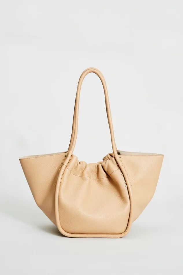 Elie Tahari Leather Stud Tote Caramel Women Handbags