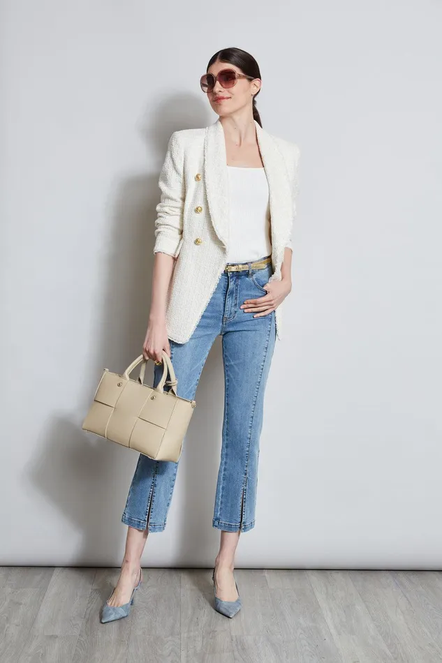 Elie Tahari Rib Detail Sweater Tank Foam Women Tops