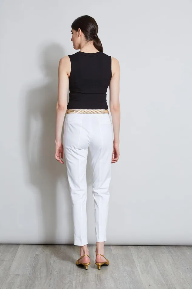 Elie Tahari Rib Knit Scoop Tank Top Black Women Tops