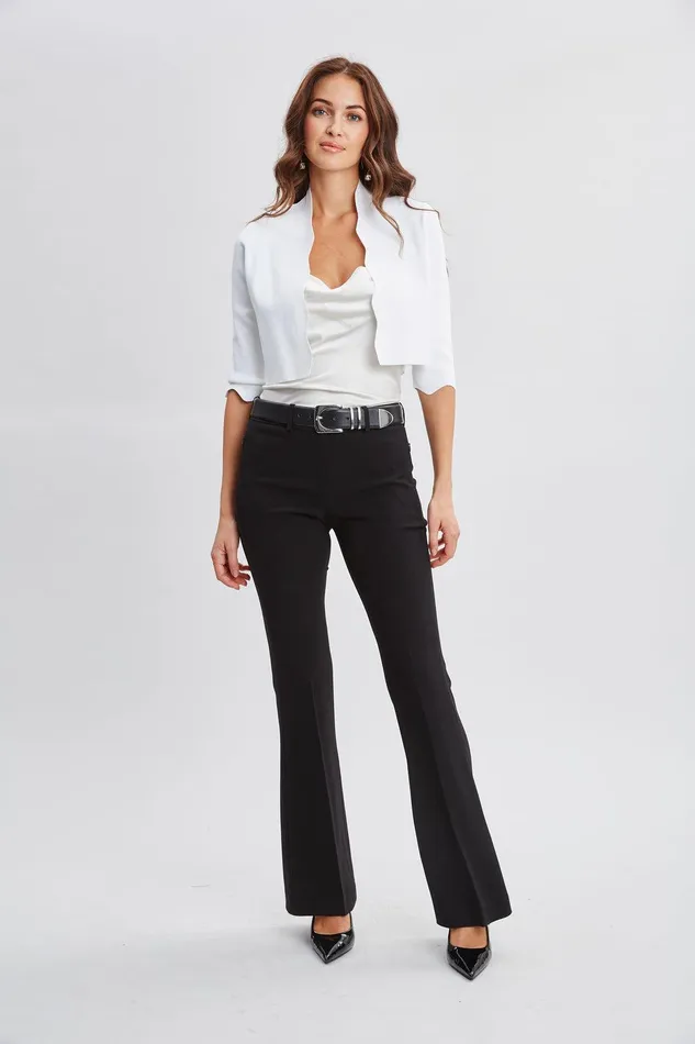 Elie Tahari Scallop Cardigan Pearl Women Tops
