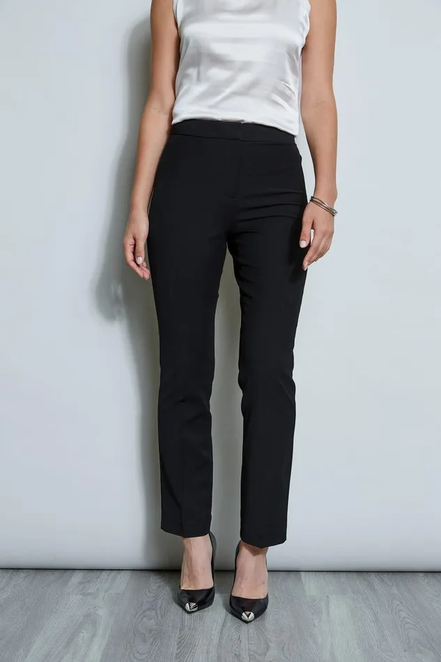 Elie Tahari Straight Leg Pant Noir Women Bottoms