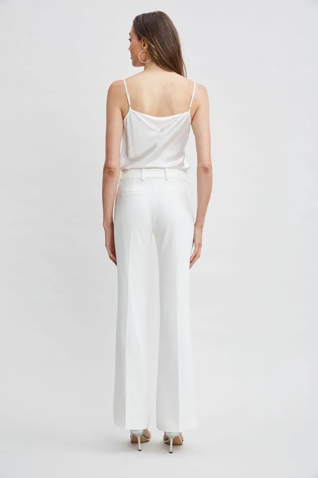 Elie Tahari Stretch Silk Satin Cami Fresh Pearl Women Tops