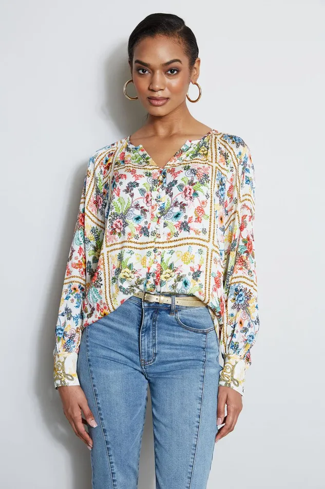 Elie Tahari Summer Palace Shirt Summer Palace Print Women Tops