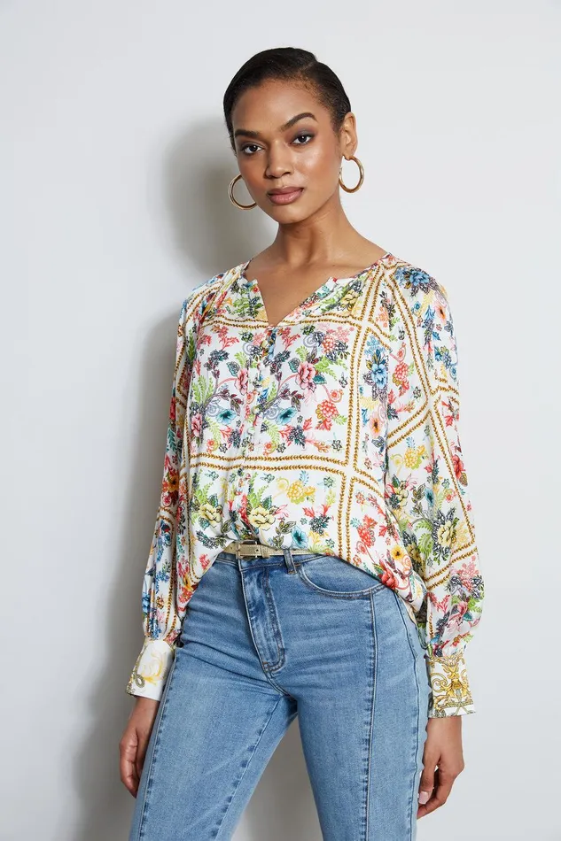 Elie Tahari Summer Palace Shirt Summer Palace Print Women Tops