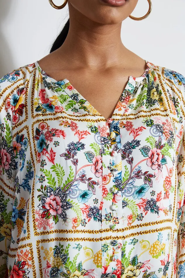 Elie Tahari Summer Palace Shirt Summer Palace Print Women Tops