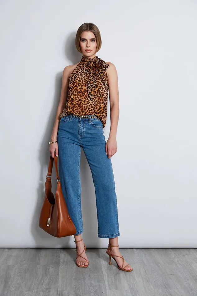 Elie Tahari Wildcat Halter Top Multi Women Tops