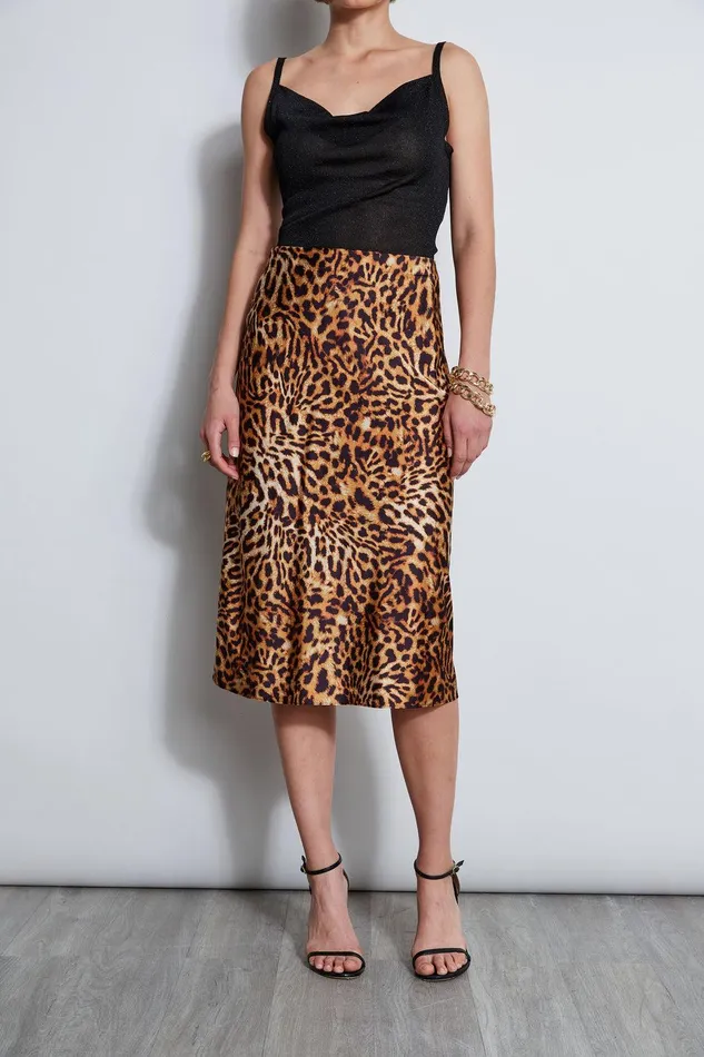 Elie Tahari Wildcat Slip Midi Skirt Multi Women Bottoms